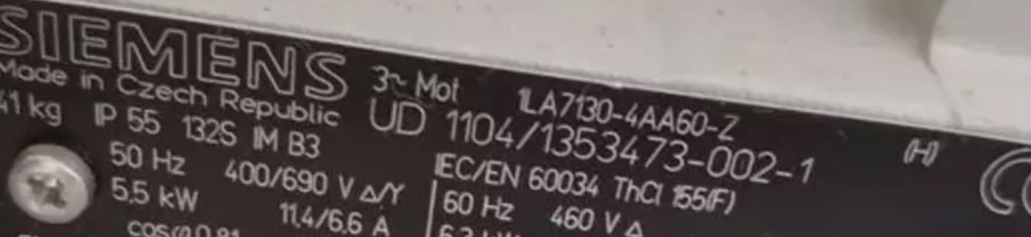 1LA7130-4AA60-Z Siemens Motor